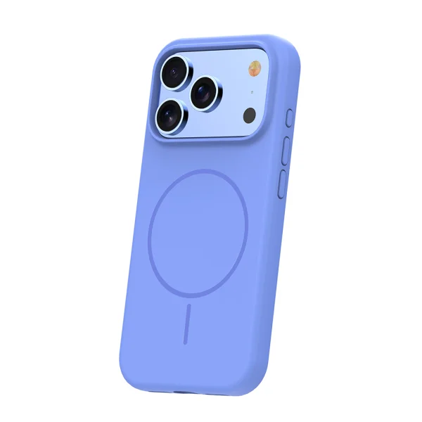 Калъф, съвместим с Magsafe Slim Silicone за iPhone 18 Pro Max, син 2