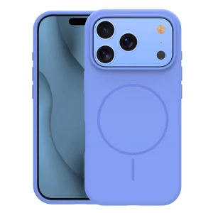 Калъф, съвместим с Magsafe Slim Silicone за iPhone 18 Pro Max, син