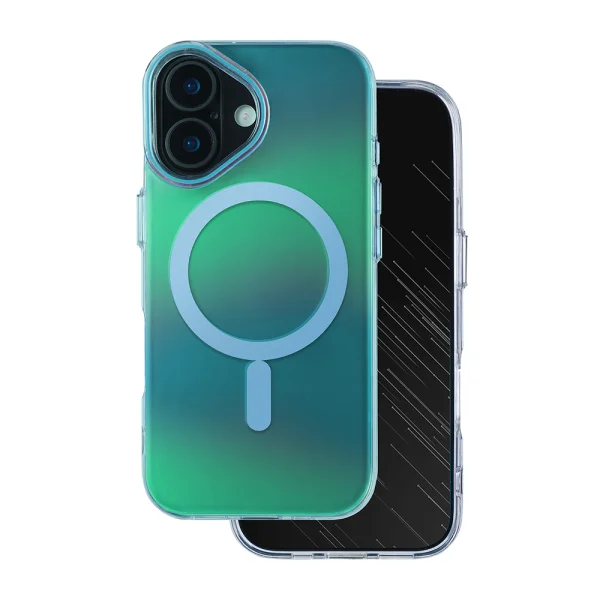 Калъф Aurora за iPhone 17, син-зелен 1