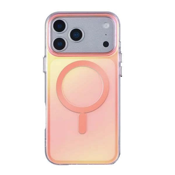 Aurora case for iPhone 18 Pro, yellow-pink 2