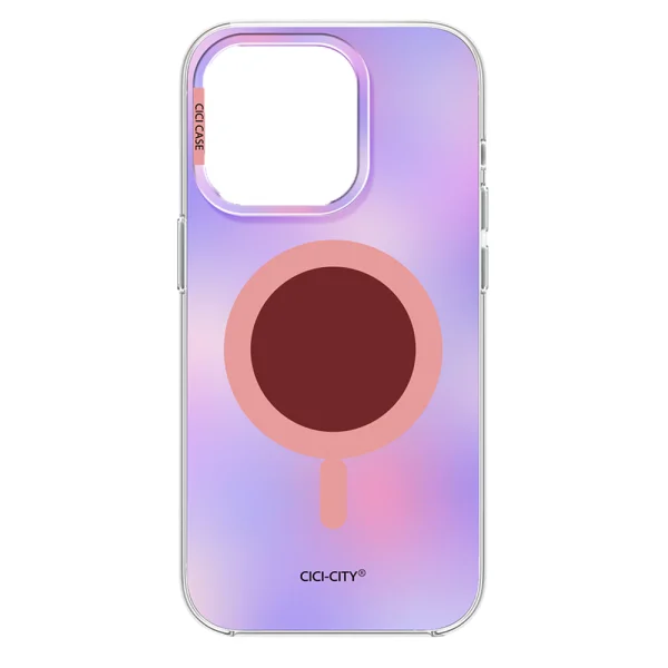 Калъф Cici Macaron Glow, съвместим с Magsafe за iPhone 16 Pro, лилав 3