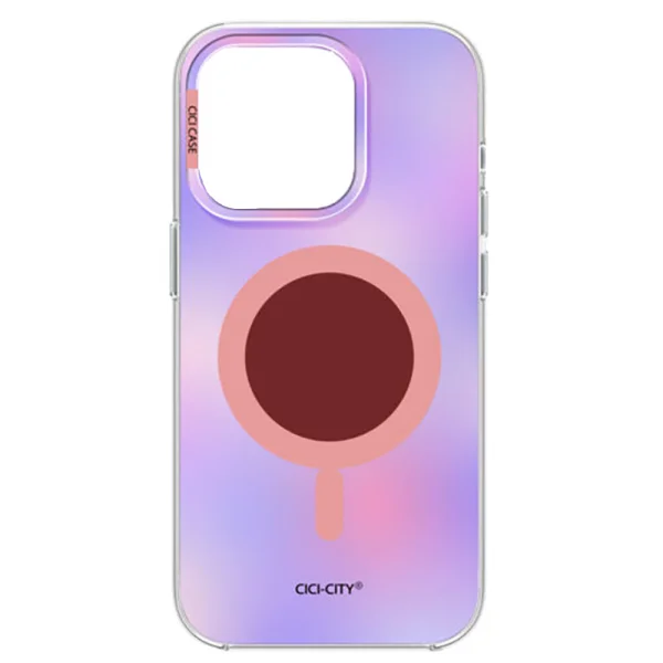 Калъф Cici Macaron Glow, съвместим с Magsafe за iPhone 16 Pro Max, лилав 3
