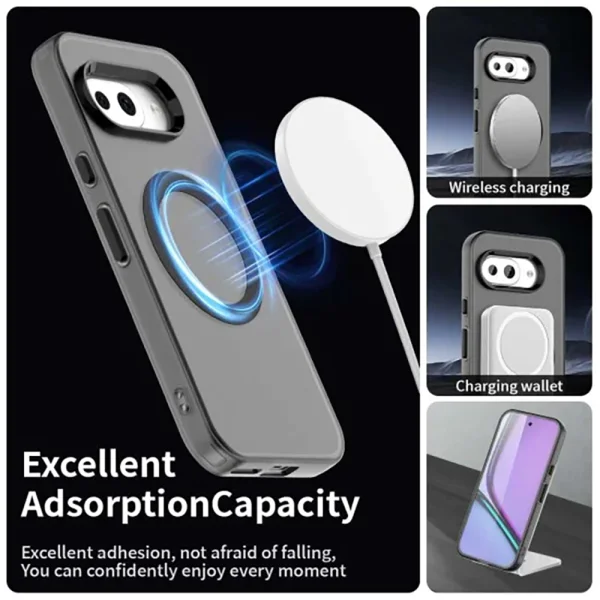 Калъф CandyCase, съвместим с Magsafe за Google Pixel 10a, черен 4