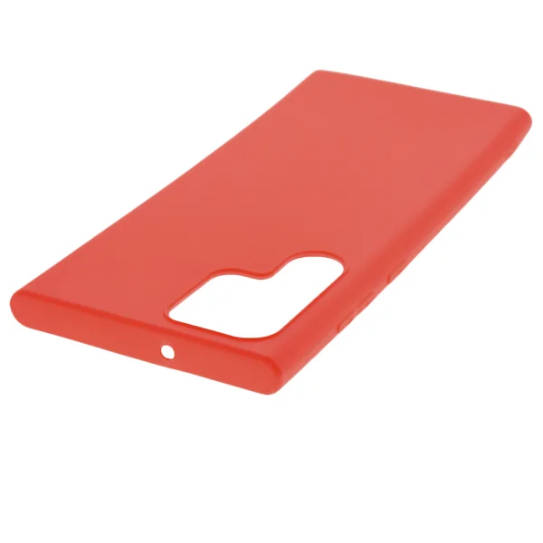 Силиконов калъф Matte за Samsung Galaxy S22 Ultra, Червен 3