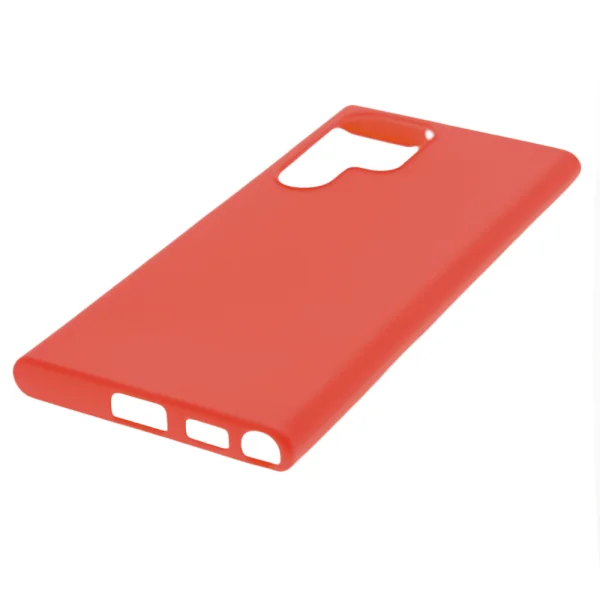 Силиконов калъф Matte за Samsung Galaxy S22 Ultra, Червен 5