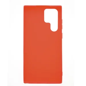 Силиконов калъф Matte за Samsung Galaxy S22 Ultra, Червен 4