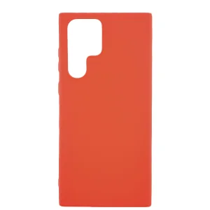 Силиконов калъф Matte за Samsung Galaxy S22 Ultra, Червен