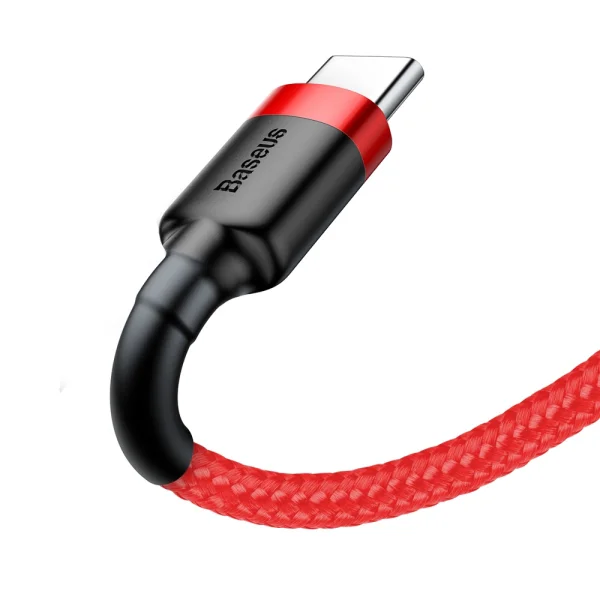 Кабел Baseus CATKLF-C09 Cafule, USB-A to USB-C, QC3.0, 2A, 2m, червен 2