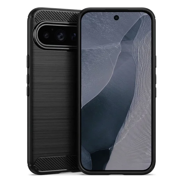 Силиконов калъф Carbon Fibre Brushed за Google Pixel 11 Pro XL, черен 1