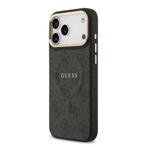 Калъф Guess PU Leather 4G Gold Frame, съвместим с Magsafe за iPhone 18 Pro Max, черен 3