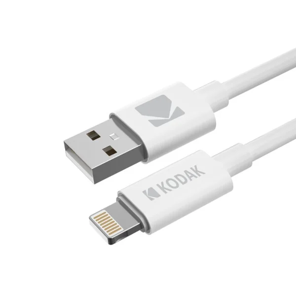 Кабел KODAK USB-A към Lightning, 1m, бял 1