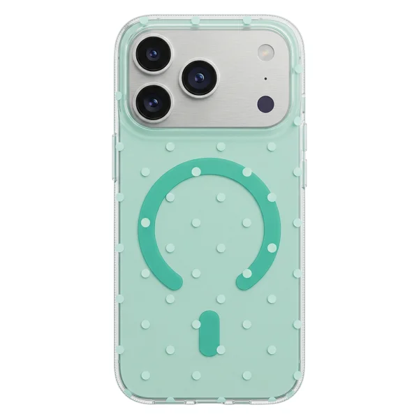 Kалъф Bubble Dots, съвместим с Magsafe за iPhone 18 Pro, зелен 2