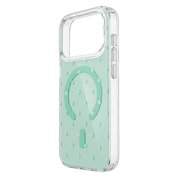 Kалъф Bubble Dots, съвместим с Magsafe за iPhone 18 Pro, зелен 3