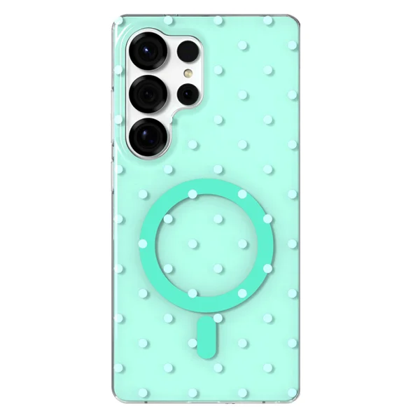 Kалъф Bubble Dots, съвместим с Magsafe за Samsung Galaxy S25 Ultra, зелен 2