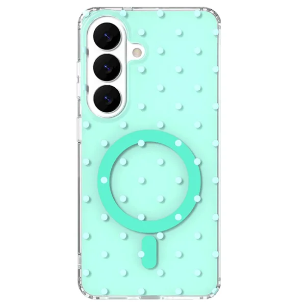 Bubble Dots Case, Compatible with MagSafe for Samsung Galaxy S26, green 2