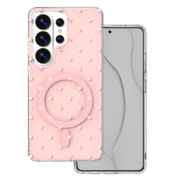 Bubble Dots Case, compatible with Magsafe for Samsung Galaxy S26 Ultra, pink 1