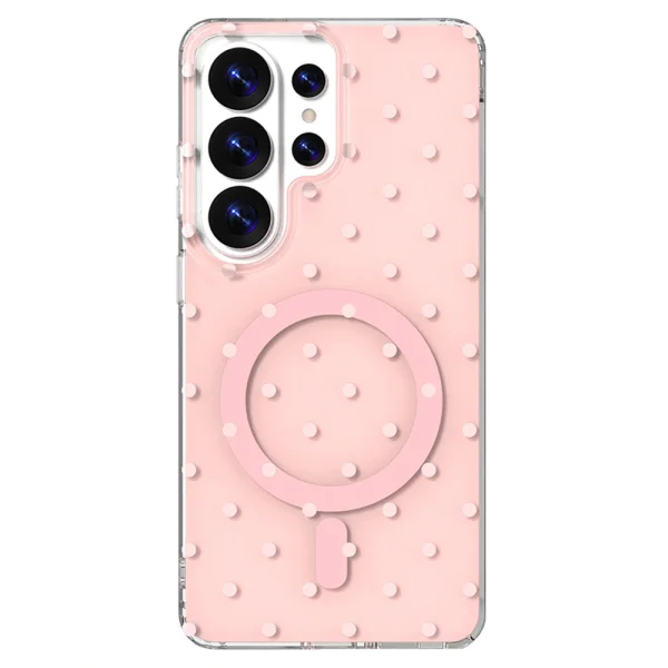 Bubble Dots Case, compatible with Magsafe for Samsung Galaxy S26 Ultra, pink 2
