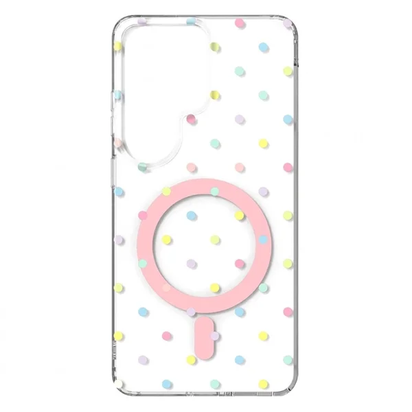 Kалъф Bubble Dots, съвместим с Magsafe за Samsung Galaxy S26 Ultra, бял 3