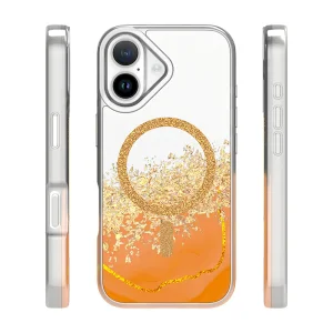 Калъф Epoxy, съвместим с Magsafe за iPhone 17, оранжев 3