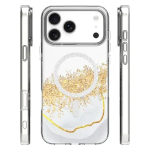 Калъф Epoxy, съвместим с Magsafe за iPhone 18 Pro, бял 3