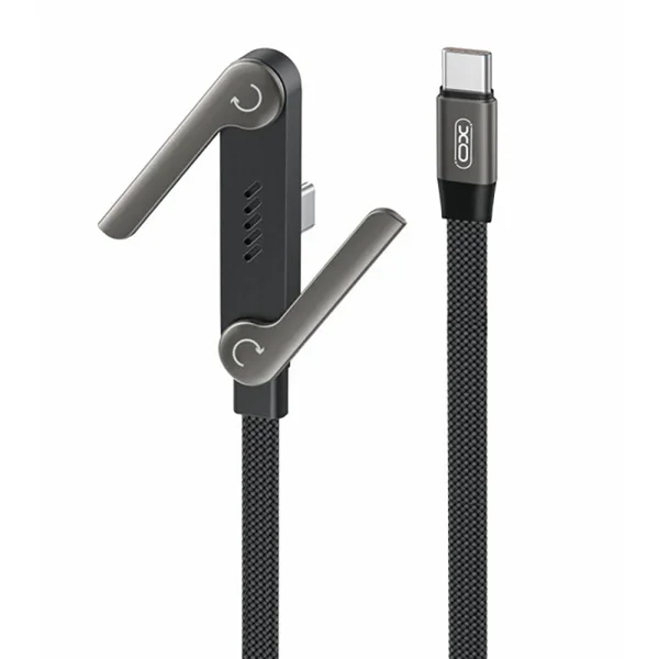 Кабел XO NB-Q311, PD, USB-C към USB-C, 1,5m, 240W, with stand, черен 1