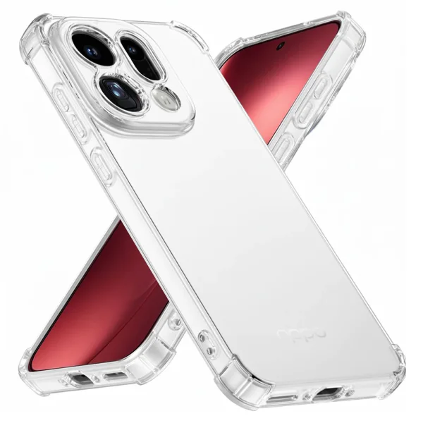 Калъф Techsuit Shockproof Clear Silicone за Oppo Find X9 Pro, прозрачен 1