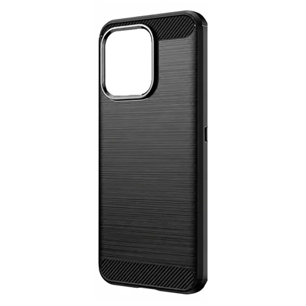 Silicone case Techsuit Carbon Silicone for Honor 600 Smart, black 3