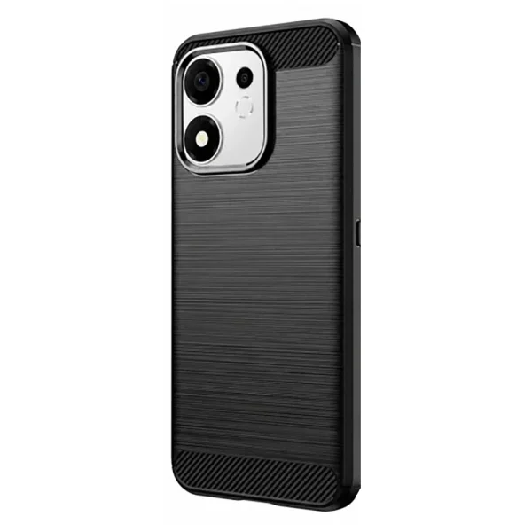 Silicone case Techsuit Carbon Silicone for Honor 600 Smart, black 2