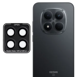 Стъклен протектор за камера за Xiaomi Redmi Note 15 pro +, черен