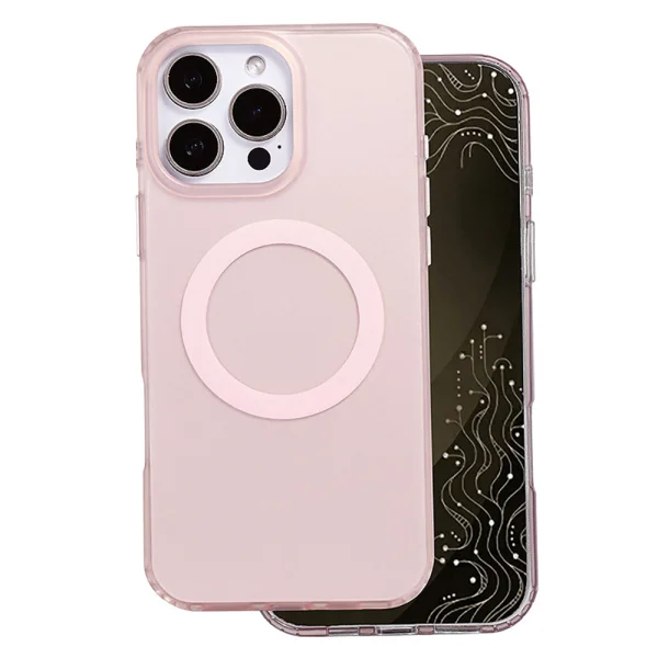 Калъф Tecto Shield Mistiq, съвместим с Magsafe за iPhone 16 Pro, розов 1