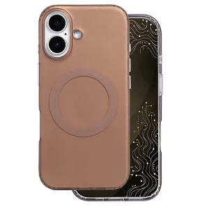 Калъф Tecto Shield Mistiq, съвместим с Magsafe за iPhone 17, кафяв