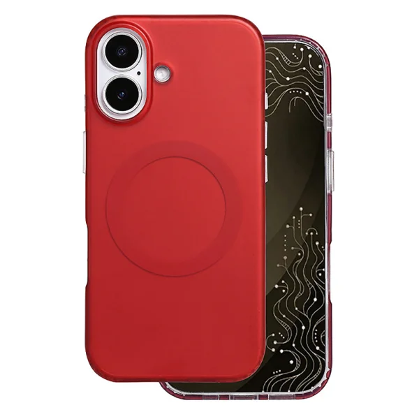 Калъф Tecto Shield Mistiq, съвместим с Magsafe за iPhone 17, червен 1