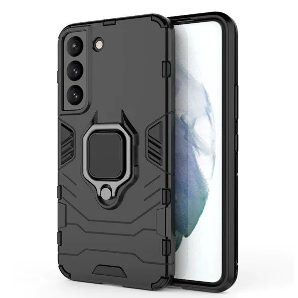 Shockproof Case Ring Holder for Samsung Galaxy S22 Plus, Black 1