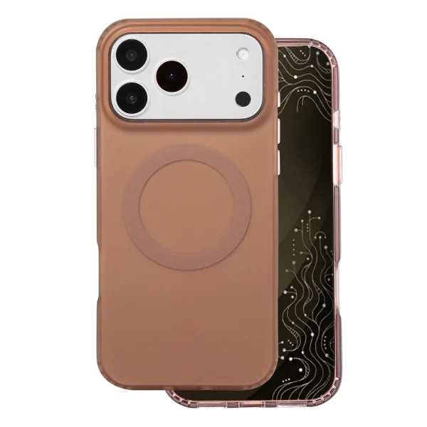 Калъф Tecto Shield Mistiq, съвместим с Magsafe за iPhone 18 Pro Max, кафяв 1