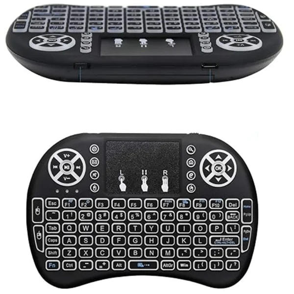 Mini wireless RGB keyboard with touchpad, black 5