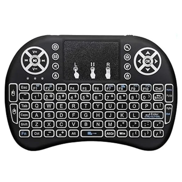 Mini wireless RGB keyboard with touchpad, black 1