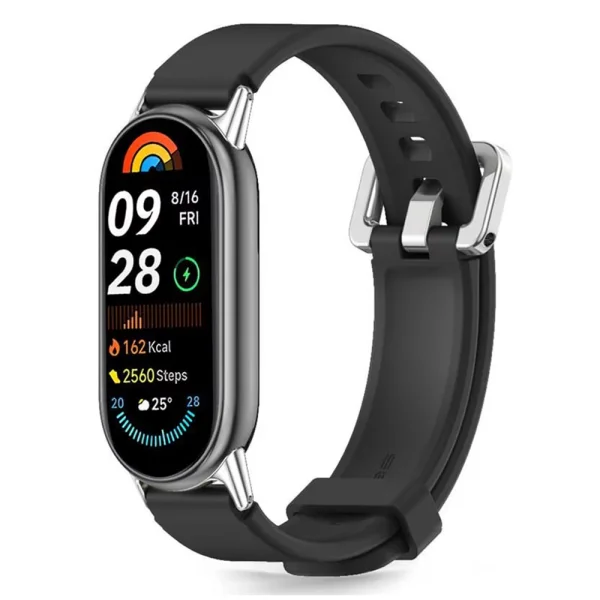 Silicone strap Tech-Protect iconband for Xiaomi Smart Band 8/9/10/NFC, black 1