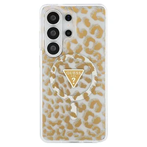 Калъф Guess IML Leopard Print Triangle, съвместим с MagSafe за Samsung Galaxy S26 Ultra, кафяв 3