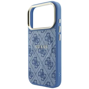 Калъф Guess 4G Embossed Classic, съвместим с MagSafe за iPhone 18 Pro Max, син 6