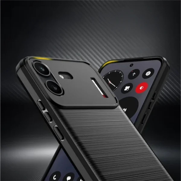 Techsuit Carbon Silicone Case for Nothing Phone (4b), black 3