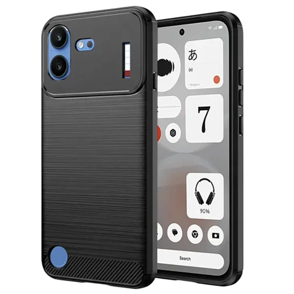 Techsuit Carbon Silicone Case for Nothing Phone (4b), black 1