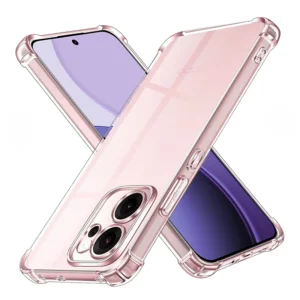 Калъф Techsuit Shockproof Clear Silicone за Oppo Reno14 F / Reno14 FS 5G, прозрачен