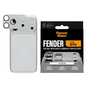 Стъклен протектор за камера PanzerGlass Hoops за iPhone 18 Pro , FENDER CLP, сребърен 3