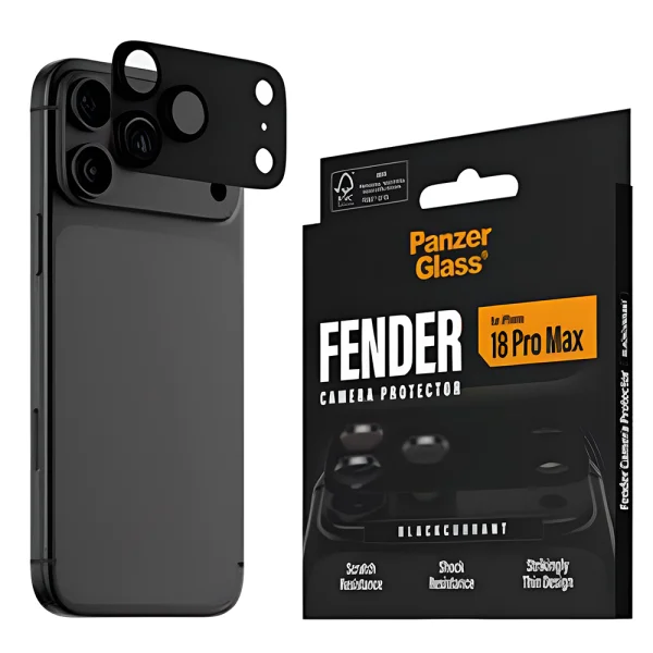 Стъклен протектор за камера PanzerGlass Hoops за iPhone 18 Pro Max, FENDER CLP, черен 2
