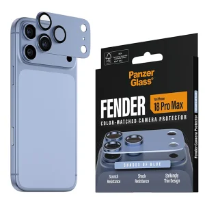 Стъклен протектор за камера PanzerGlass Hoops за iPhone 18 Pro Max, FENDER CLP, светло син 4