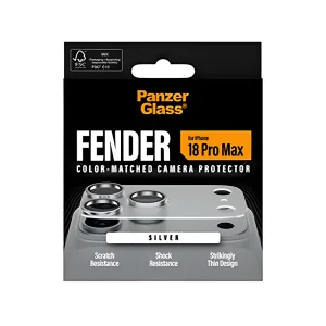 Стъклен протектор за камера PanzerGlass Hoops за iPhone 18 Pro Max, FENDER CLP, сребърен 4