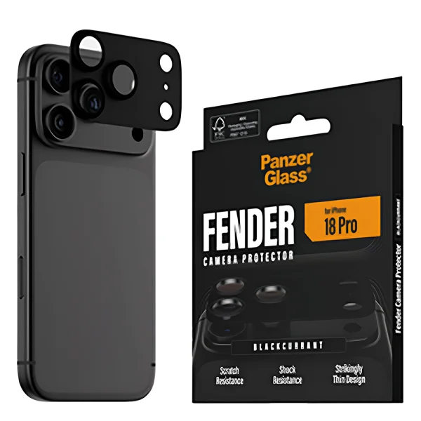 Стъклен протектор за камера PanzerGlass Hoops за iPhone 18 Pro, FENDER CLP, черен 4