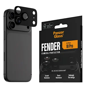 Стъклен протектор за камера PanzerGlass Hoops за iPhone 18 Pro, FENDER CLP, черен 4