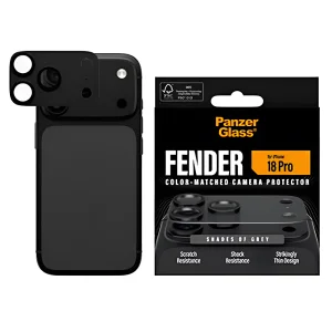 Стъклен протектор за камера PaznerGlass Hoops за iPhone 18 Pro, FENDER CLP, сив 3