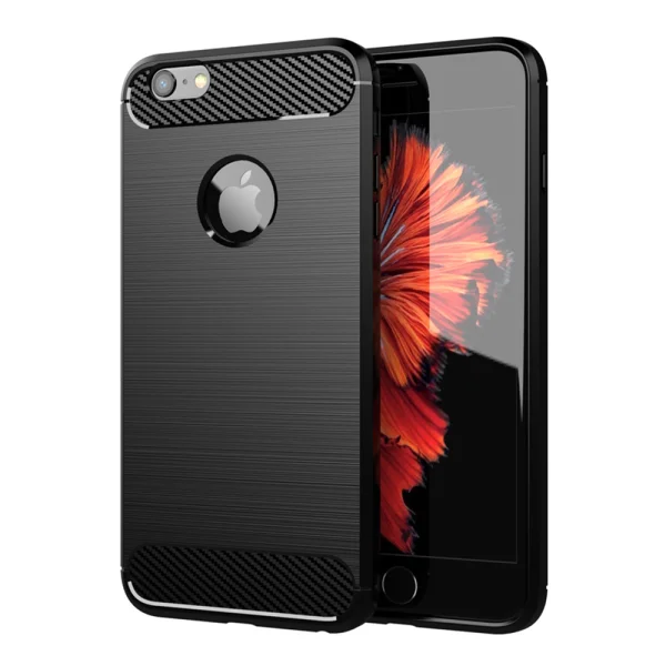Силиконов Калъф Carbon за iPhone 8 / 7 / iPhone SE 2020, Черен 1